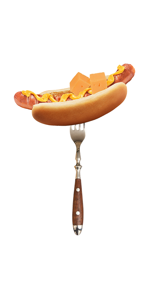 Hot-dog cheddar