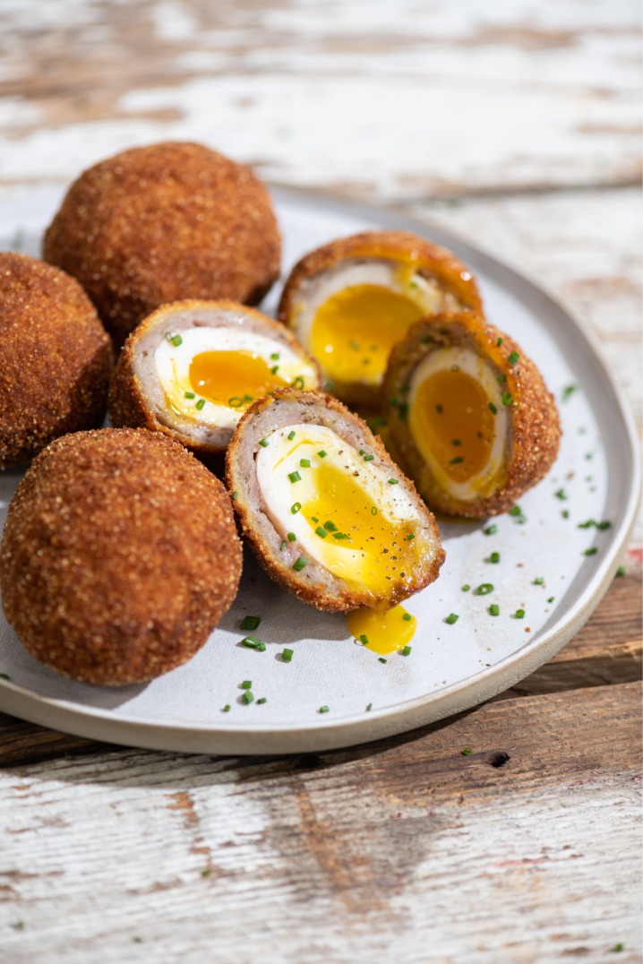 Scotch Eggs with Toulouse Sausage